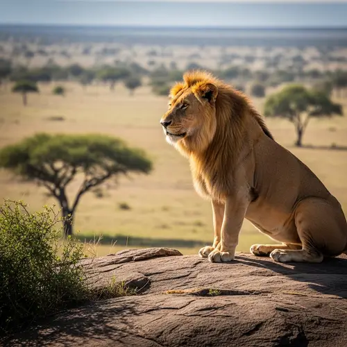 Majestic Lion in Natural Habitat | Symbol of Strength & Royalty