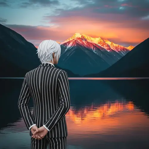 Beetlejuice Enjoying Mesmerizing Lake View