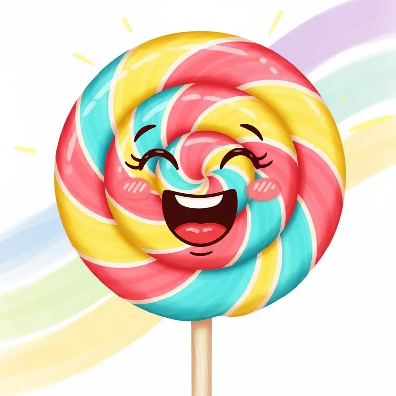 Happy Lollipop - Sparkling Swirl Candy Imagery