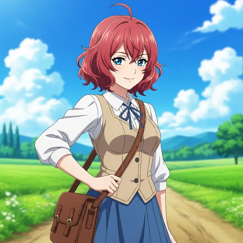 Anya Forger - Colorful Illustration of Young Female Character