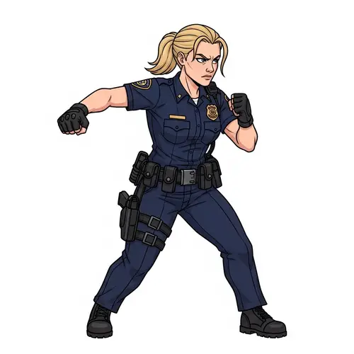Realistic KGB Agent Sprite Ready to Fight