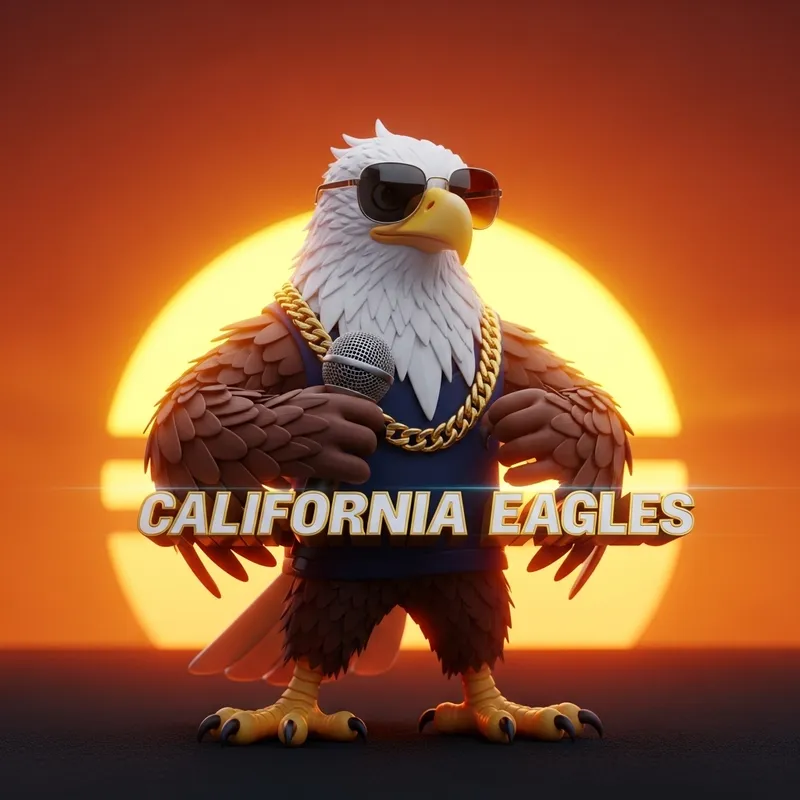 3D Rapper Eagle in Sunset | California Eagles 3D Rapper Eagle in Sunset | California Eagles