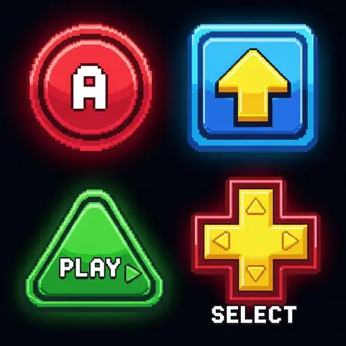 Pixelated Game Buttons Design - 4 Unique Styles