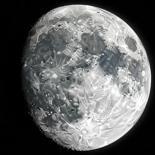 Detailed View of the Moon: Craters, Valleys, and Basaltic Plains