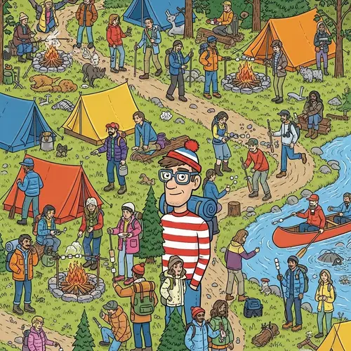 Find the Hidden Camper in Our Busy Camping Scene