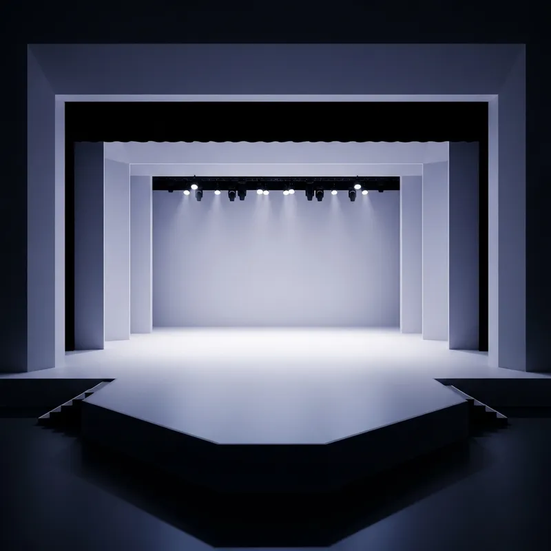 Empty Stage with Soft Lighting for Performers