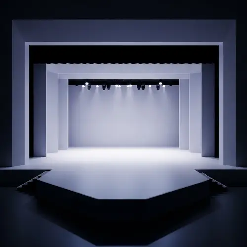 Empty Stage with Soft Lighting for Performers
