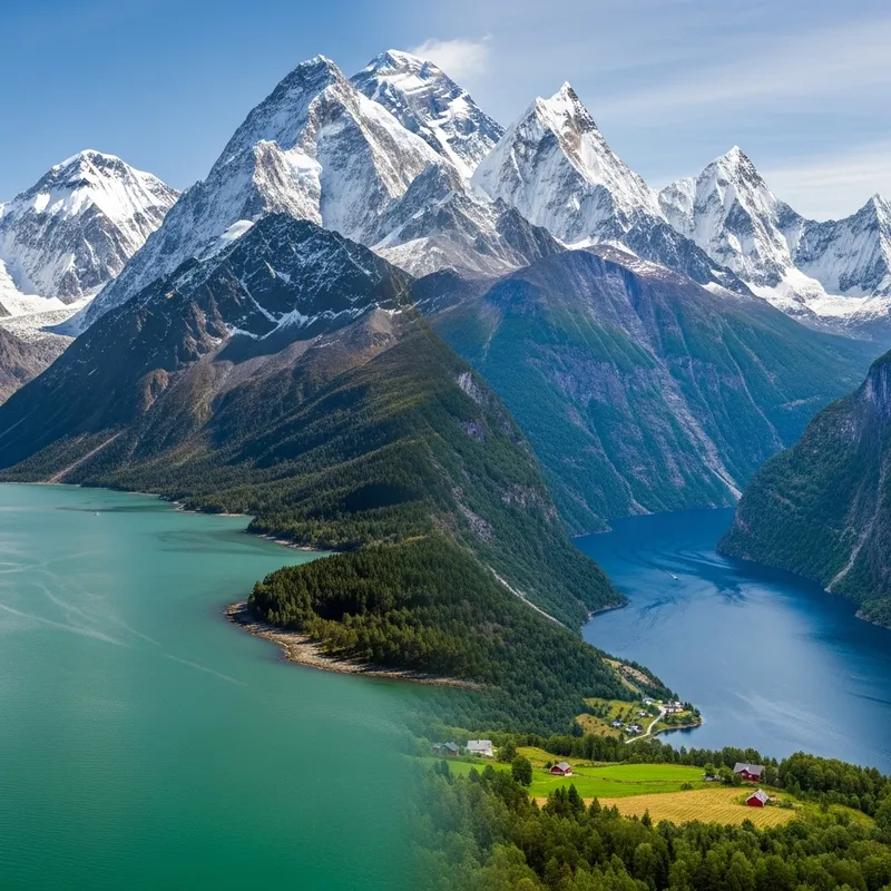 Himalayan Mountains Meet Norway's Fjords