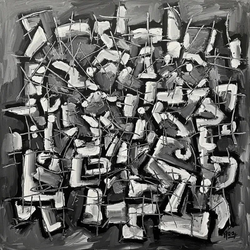 Corruption in Chaotic Abstract Art