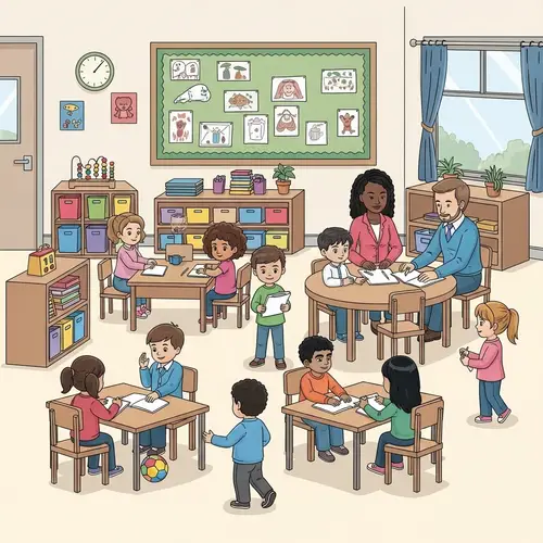 Vibrant Day Care Centre in School | Educational Toys & Artwork