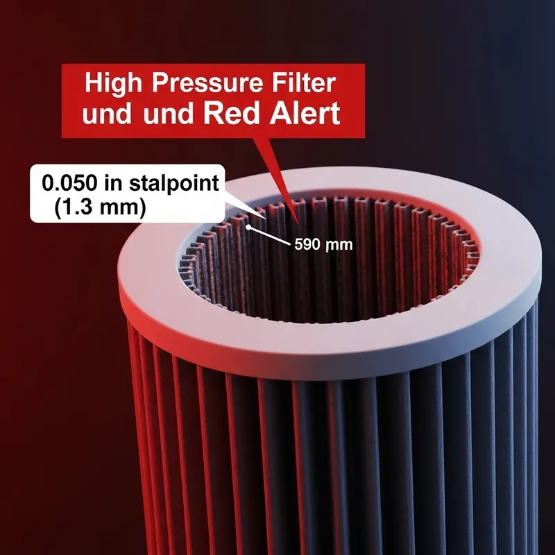 High-Pressure Red Alert Filter | Detailed 0.050 in Element Mesh