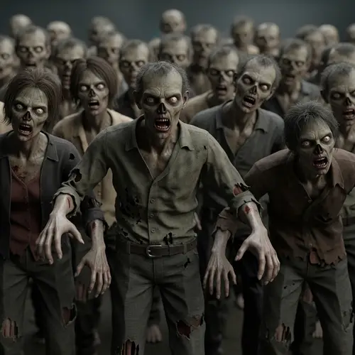 Thrilling 3D Zombie Model - Horror 3D Rendering
