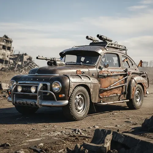 Mad Max Style Volvo PV 544 | Dystopian Apocalyptic Car