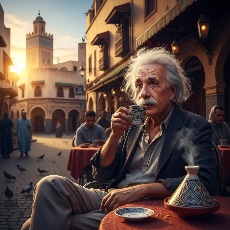Einstein in Morocco: Sipping Coffee in Nador