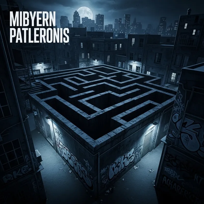 Urban Dark Ghettol Labyrinth Album Cover: Musical Journey in City