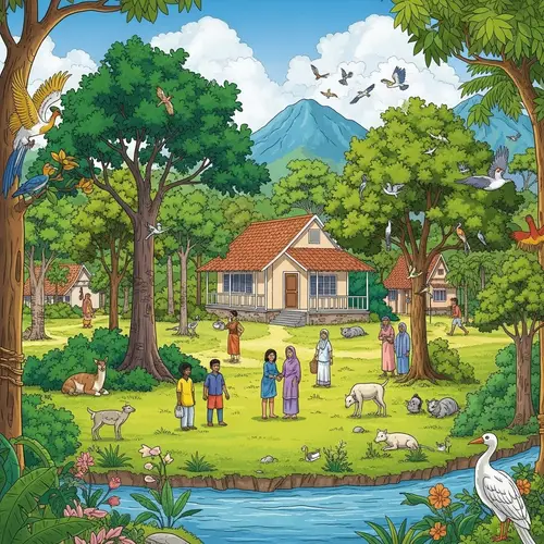 Colorful Bungalow in Lush Village - Vibrant Community Life