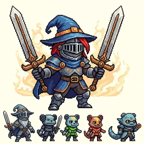 Pixel Art Character Design for 2D Game Animation