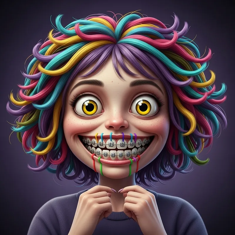 Braces and Elastics Girl Monster: A Fantasy Character