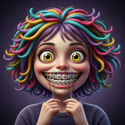 Braces and Elastics Girl Monster: A Fantasy Character