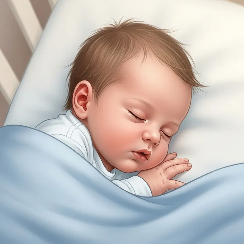 Sweet Newborn Baby Boy Sleeping