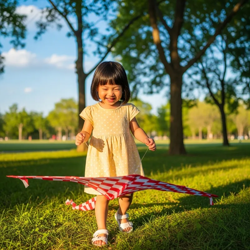 Charming 3-Year-Old Chinese Girl with Short Black Hair