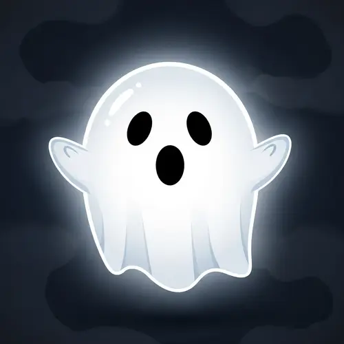 WhatsApp Ghost Emoji - Cartoon Styled Ghost Character