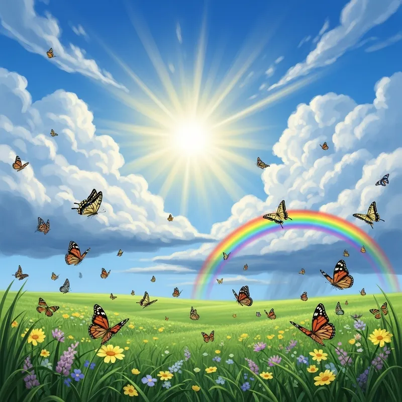 Embrace Happiness: An Abstract Journey