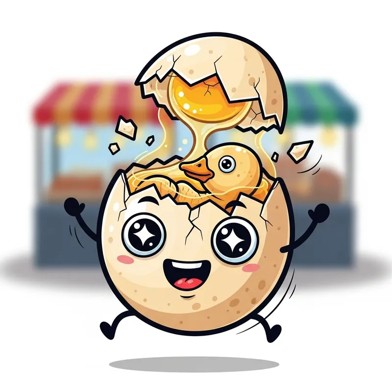 Animated Balut Crack Open | Unique Southeast Asian Street Food Animated Balut Crack Open | Unique Southeast Asian Street Food