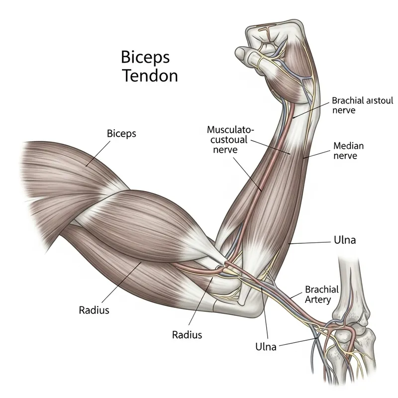 Bicep Tendon Anatomy: Detailed Medical Illustration