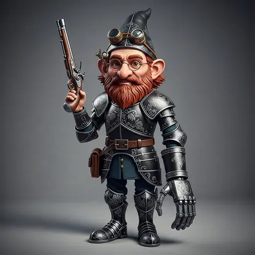 Autognome - Elderly Robot Character Inspired by Dungeons and Dragons