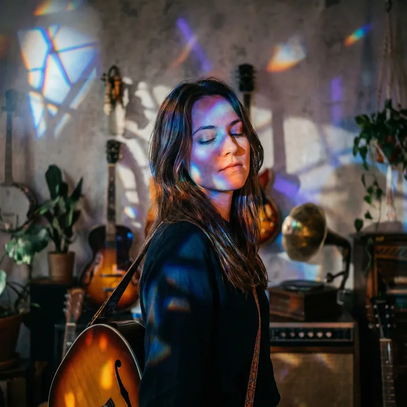 Artistic Musician Headshot with Creative Lighting