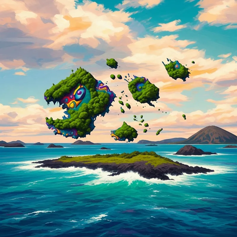 Abstract Galápagos Islands Art