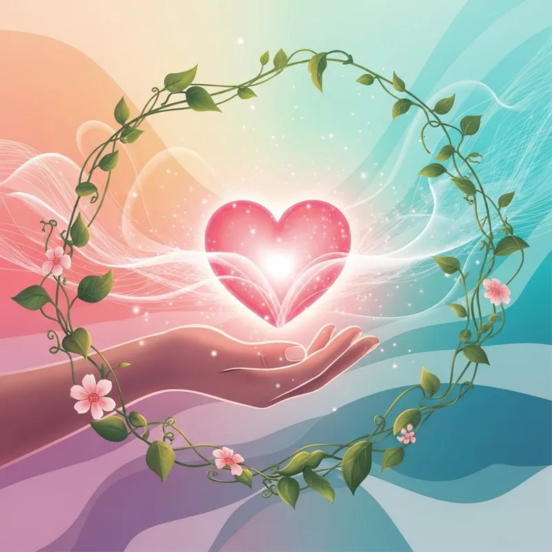 Self-Love Abstract Art | Harmonious Colors & Delicate Symbolism