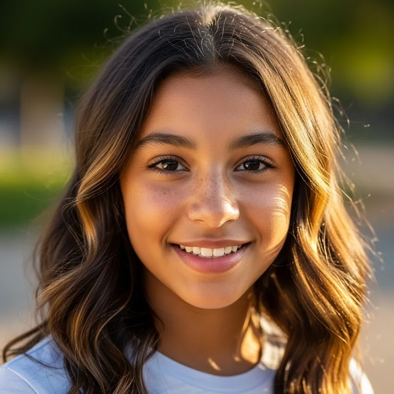 Bi-Racial Teen Girl Portrait | Beautiful Mixed Heritage Blend