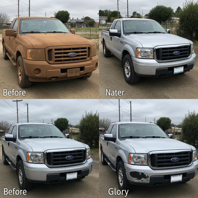 Unveiling Grandeur: Transforming Dirty Cars to Glorious Ford Lobo Trucks