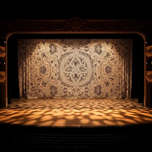 Ethereal Lace Adorning Theatre Stage