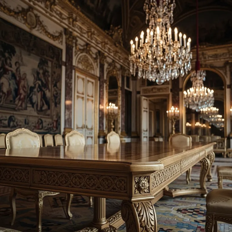 Sumptuous Palace Table - Exquisite Craftsmanship Close-Up