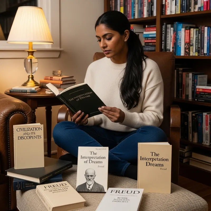 South Asian Woman Reading Freud: The Interpretation of Dreams