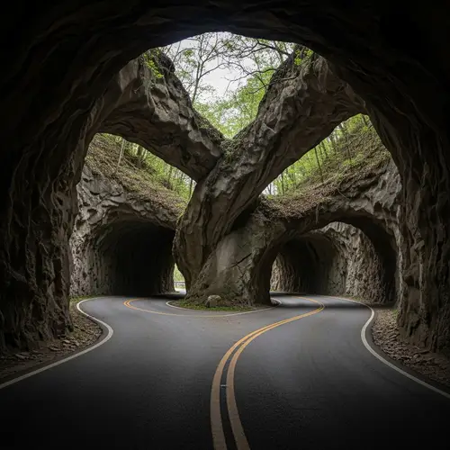 Two Roads Like a Tunnel: Journey Ahead