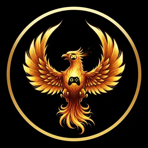 Golden Phoenix Gamer Icon - Fierce & Majestic Design