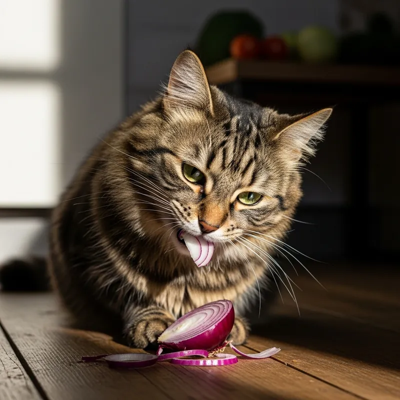 Cat Eating Onion - Hilarious Feline Behavior