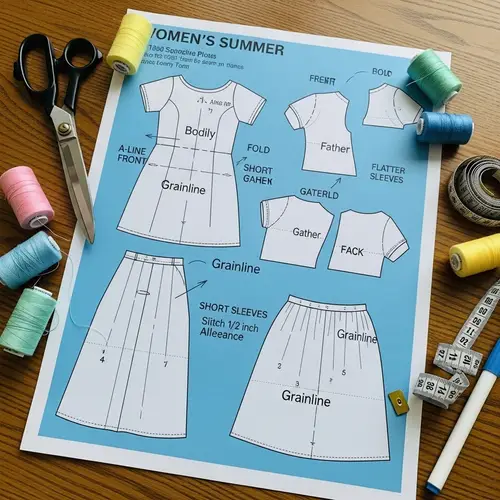 Women's Summer Dress Sewing Pattern | DIY Craft Project
