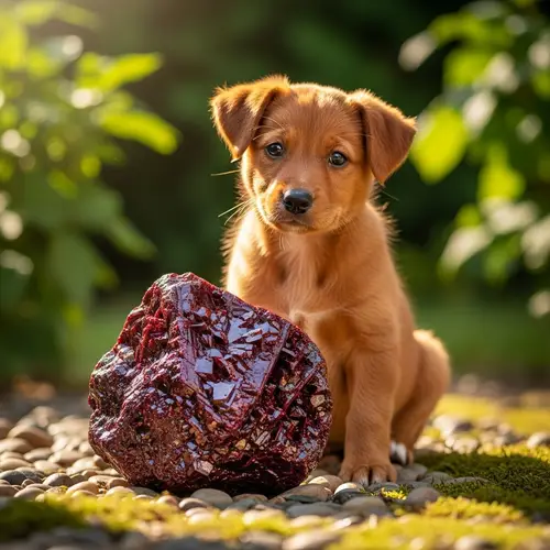 Adorable Red Puppy and Cinnabar Beauty