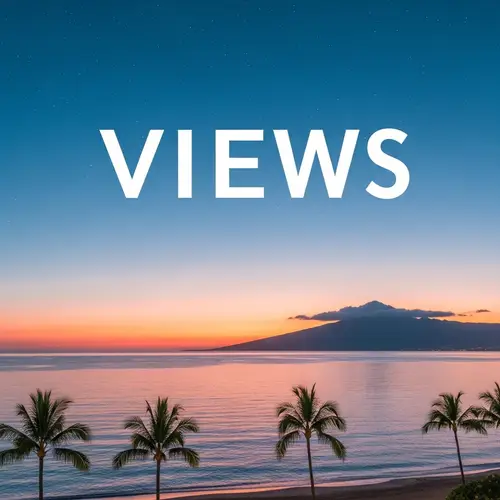 Serene Ocean Sunset Background | Mountain Silhouette View