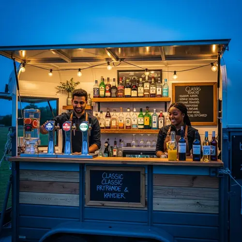 Mobile Bar in Rustic-Chic Horse Box | Bartenders Serving Classic Spirits