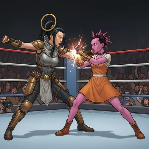 Female Superhero Battle: East Asian vs. African Descent