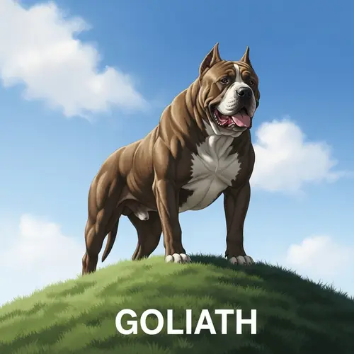Goliath the Gigantic Canine Standing Proudly