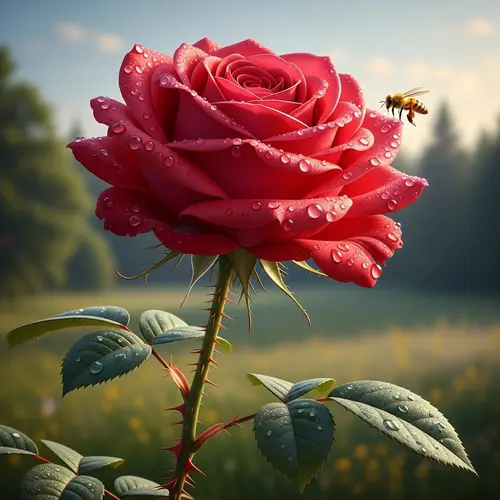 Vibrant Red Rose Blossoming | Beautiful Macro Photography