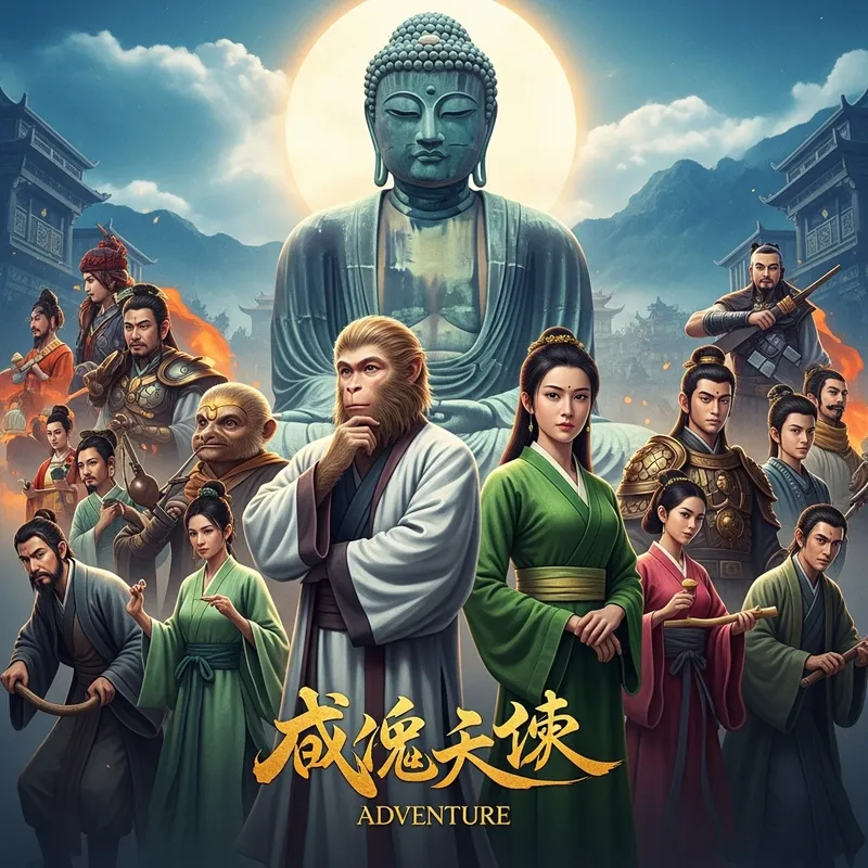 Colorful & Dynamic Fantasy Movie Poster - Journey to the West