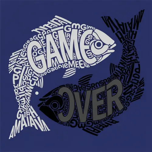 Yin Yang Fish Game Over Artwork
